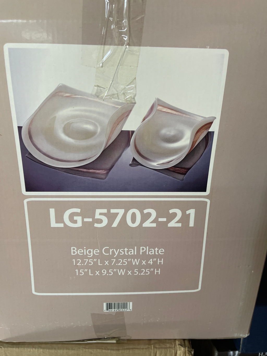 Glass Decorative Fruit Plates Set Ok-LG5702-21