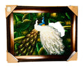 Peacock Pair Canvas Wall Painting With Fram 45.5''X57''