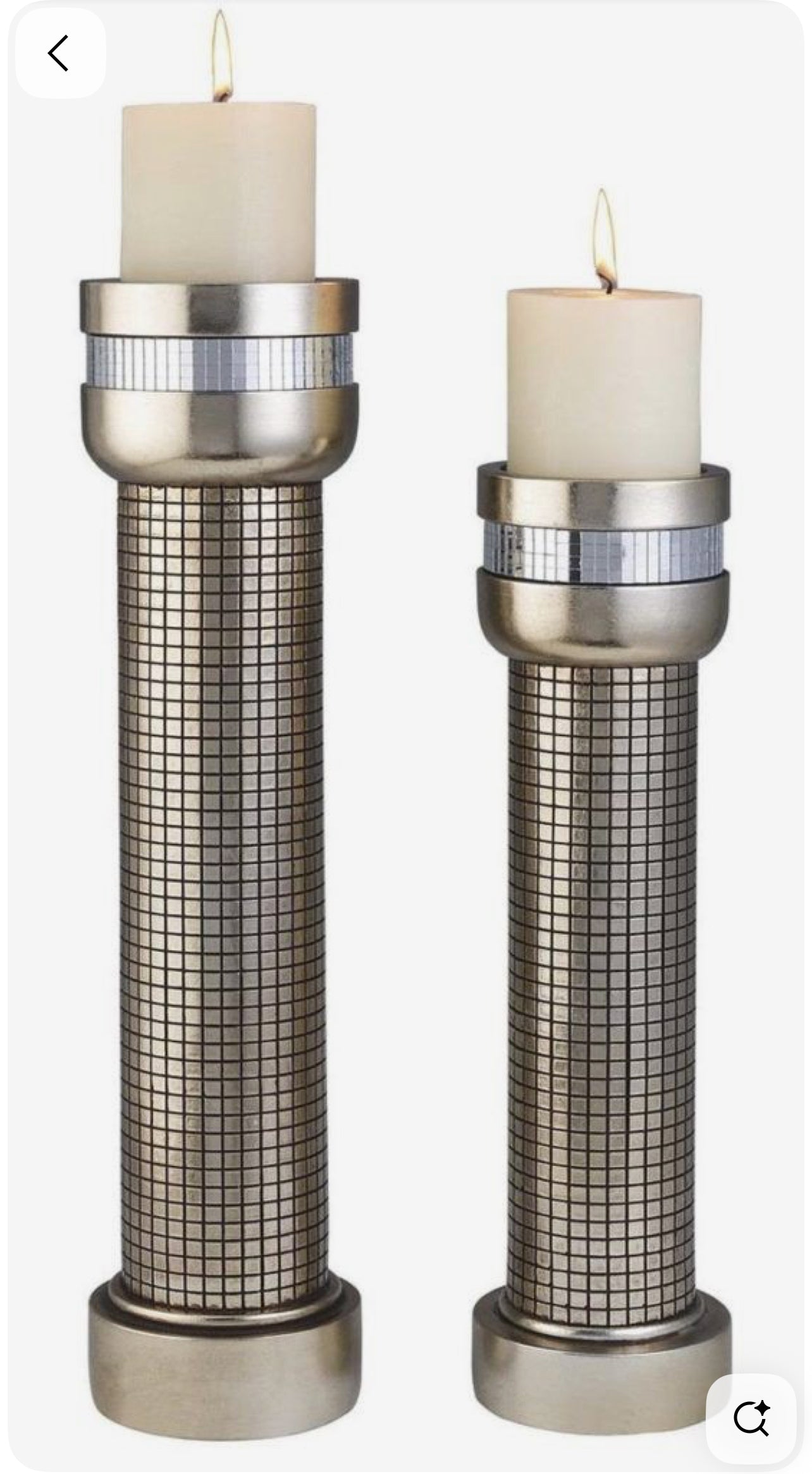 Glass Mosaic candleholder set