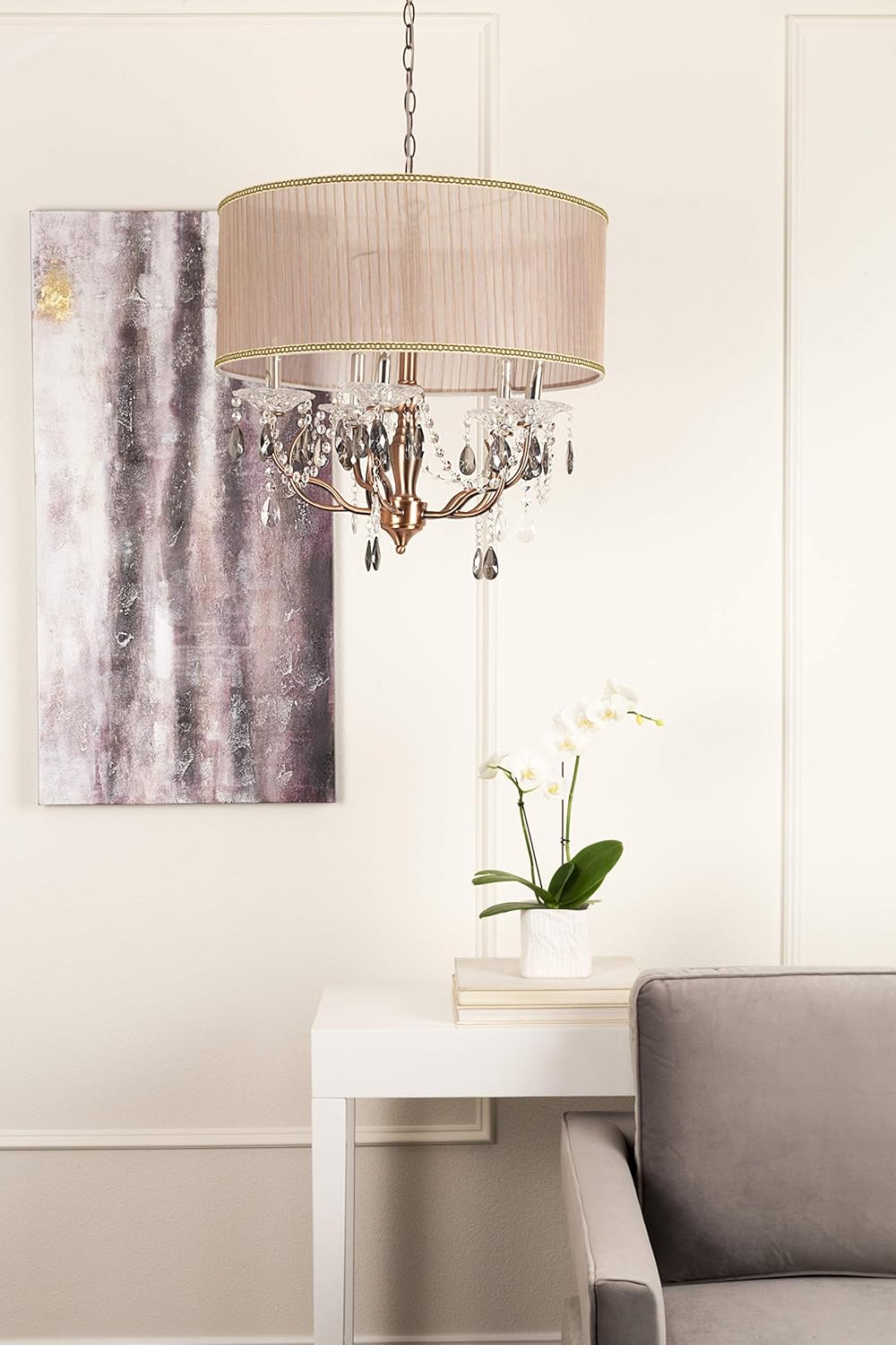 Rosie Crystal Ceiling Lamp Ok-5126H 25-Inch Final Sale