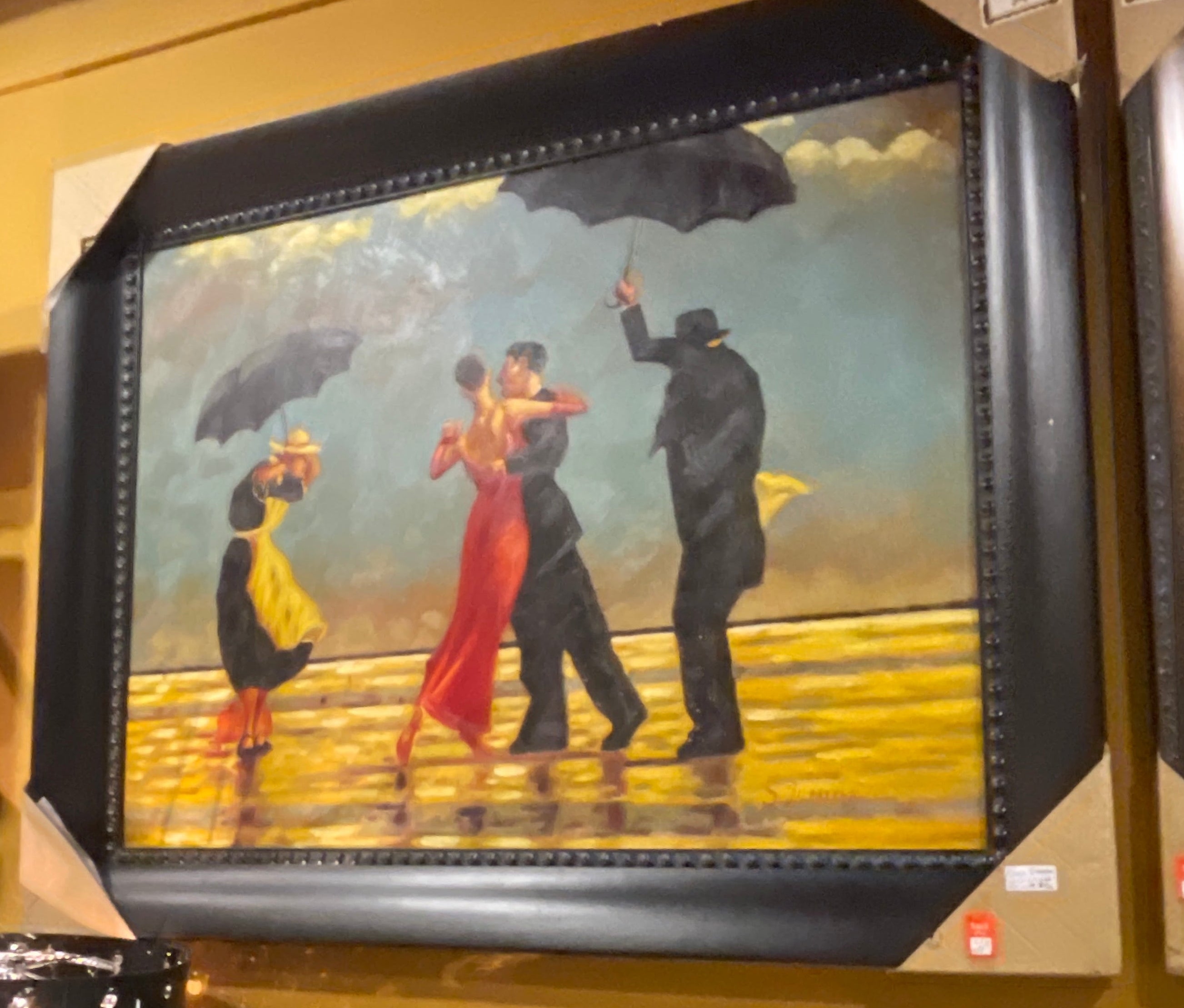 Tango's Butler Dance In Rain Large Painting