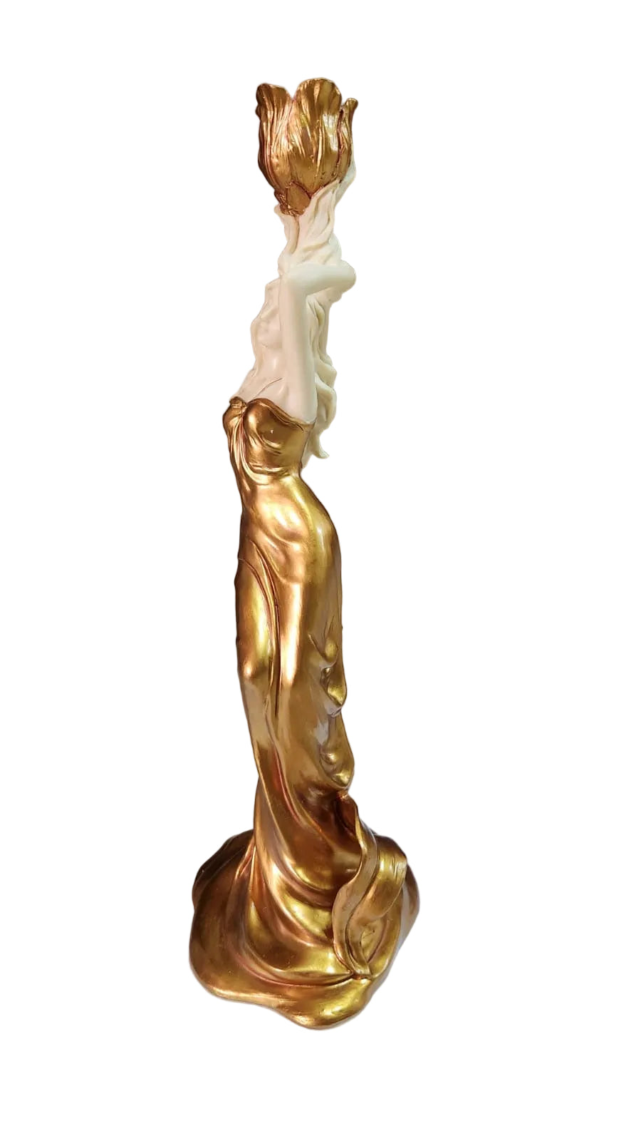 Golden lady candleholder Unicorn Studio Art Nouveau