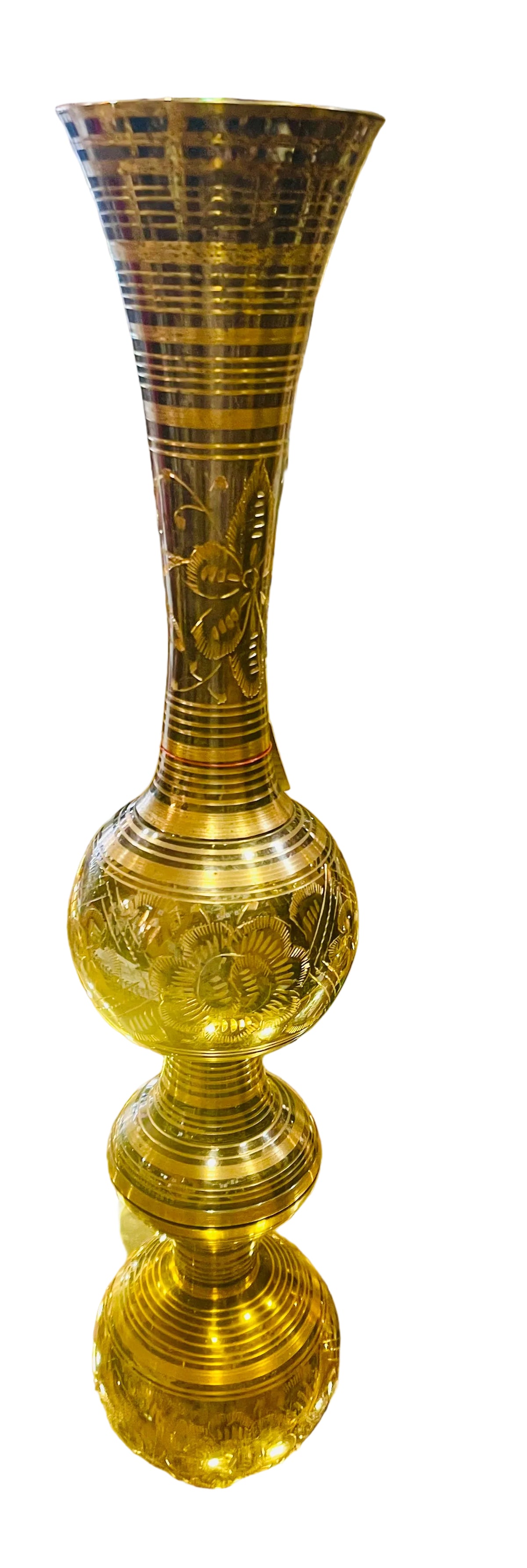 Real brass handcrafted flower vase