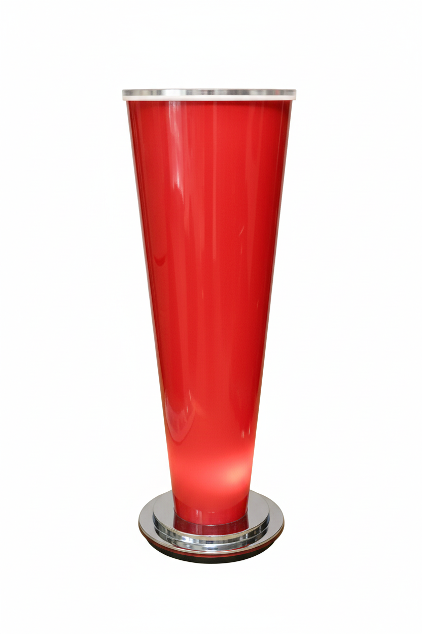 Red Lighted Pedestal By  Shlomi Haziza