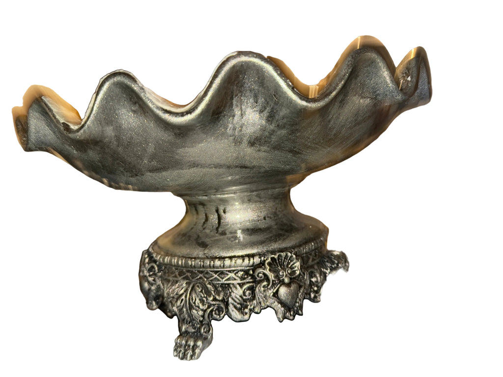 Silver Gray Bowl Mother Of Pearl