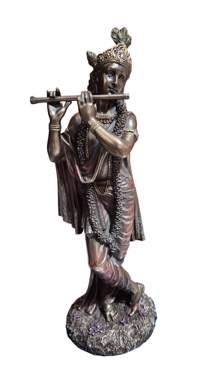 Lord Krishna in bronze 10.5”