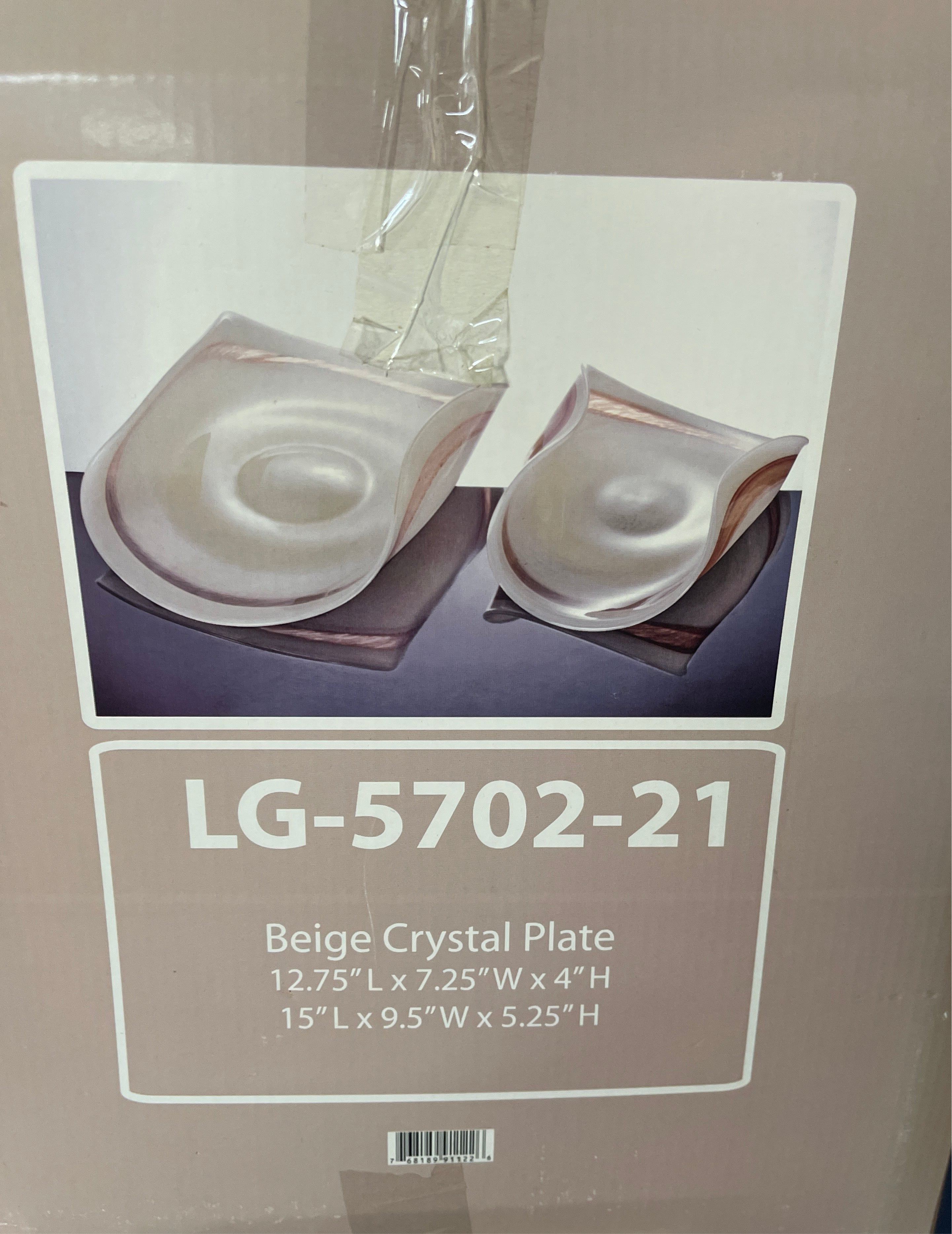 Glass Decorative Fruit Plates Set Ok-LG5702-21