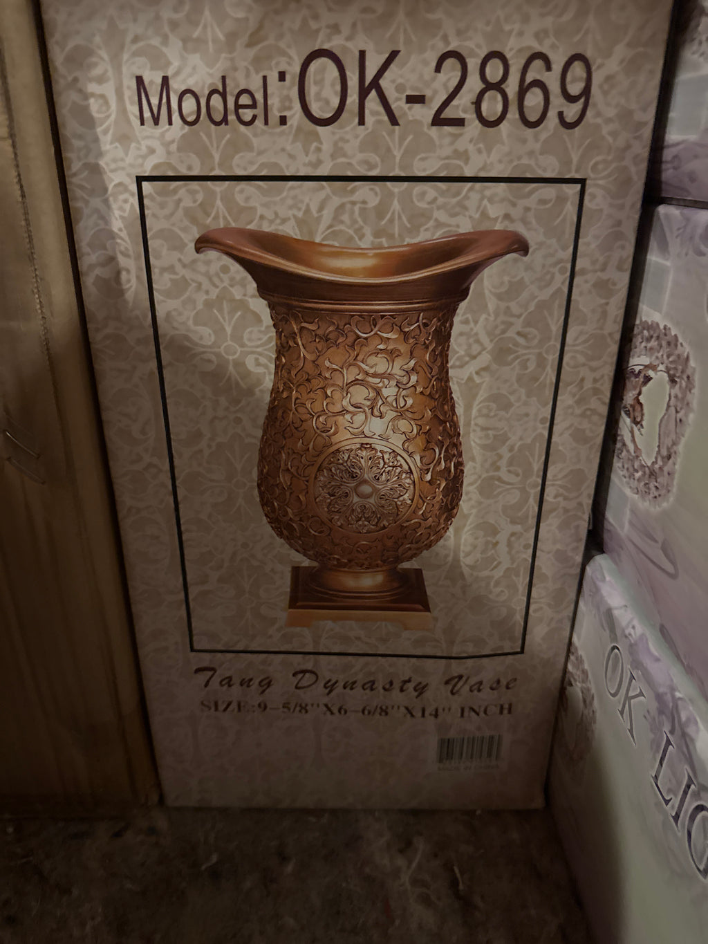 Tang Dynasty Vase Gold Ok-2869
