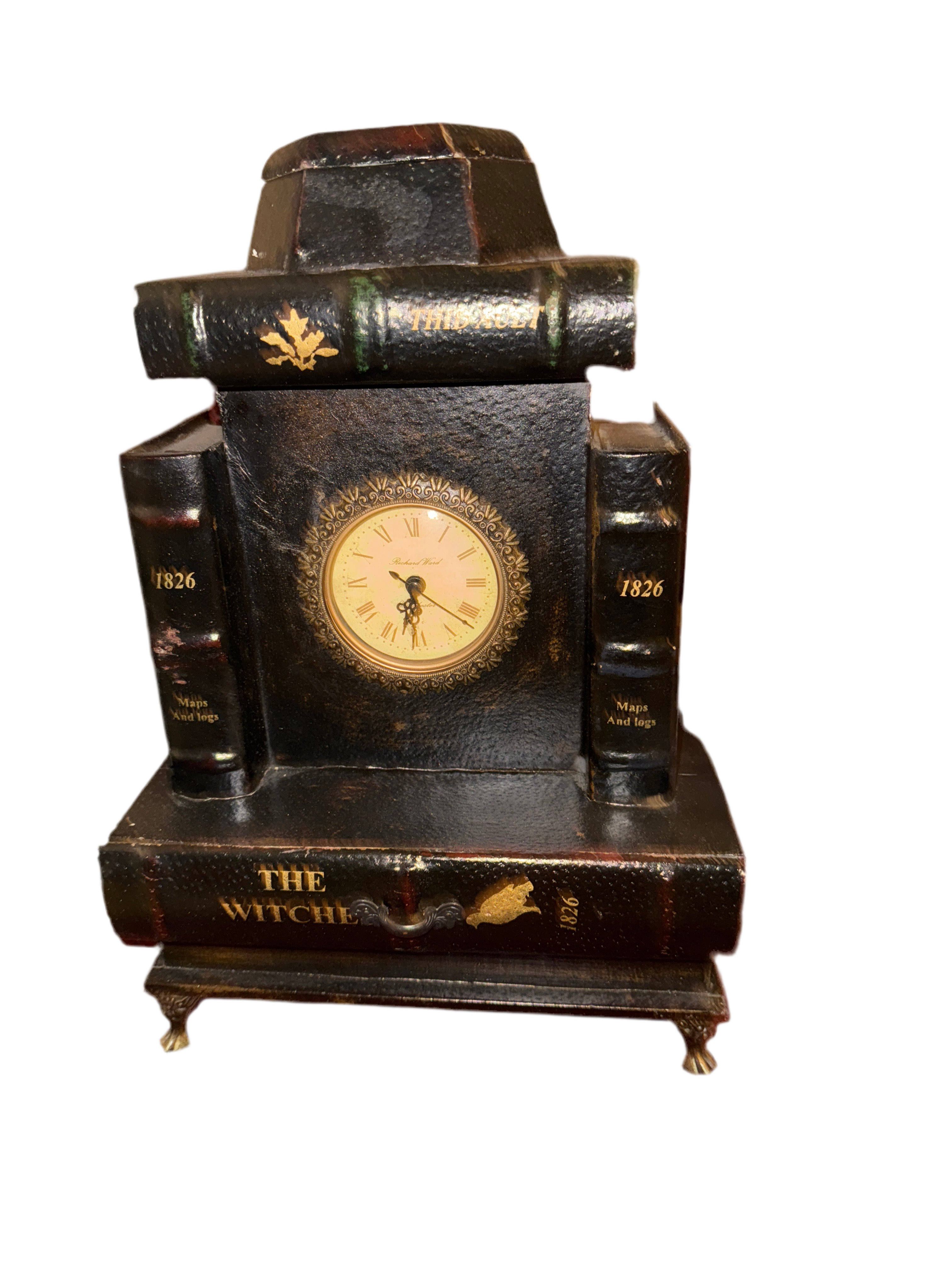 Antic Unique Clock With Biden Space
