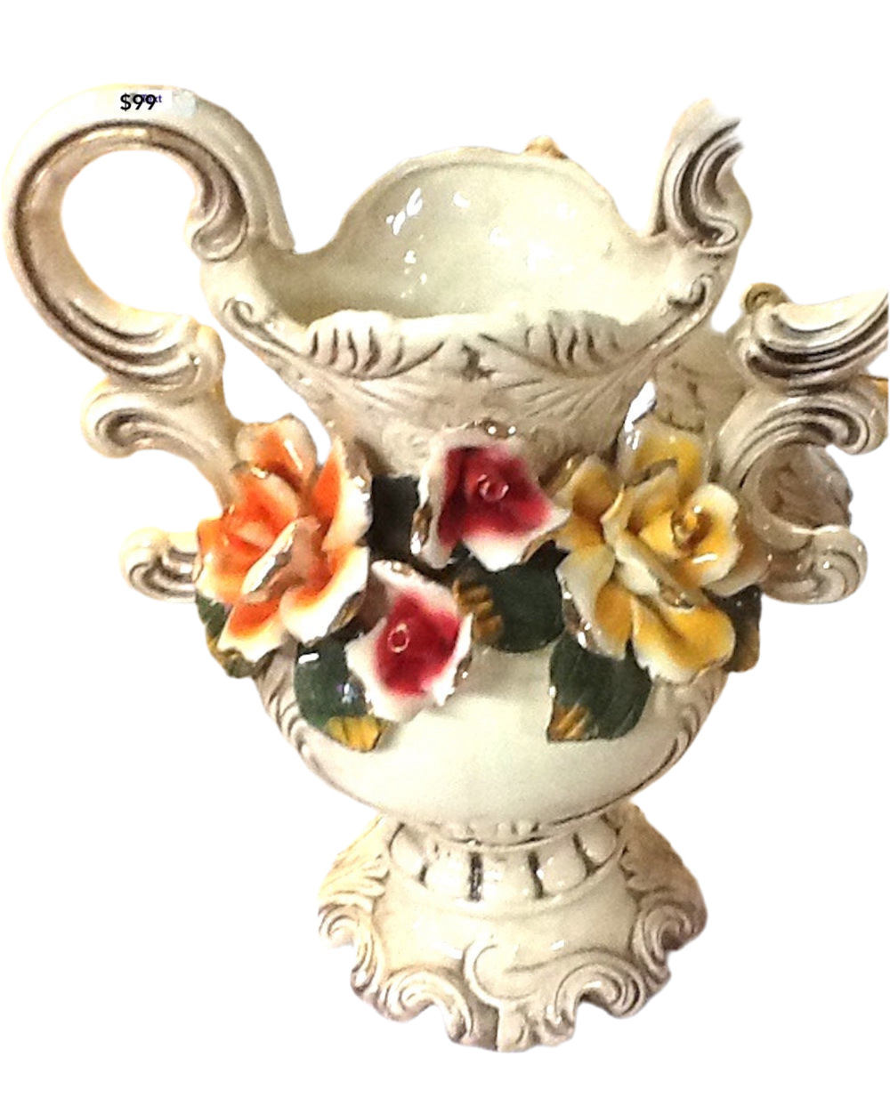 Ceramic Replicate Of Capodimonte Vase