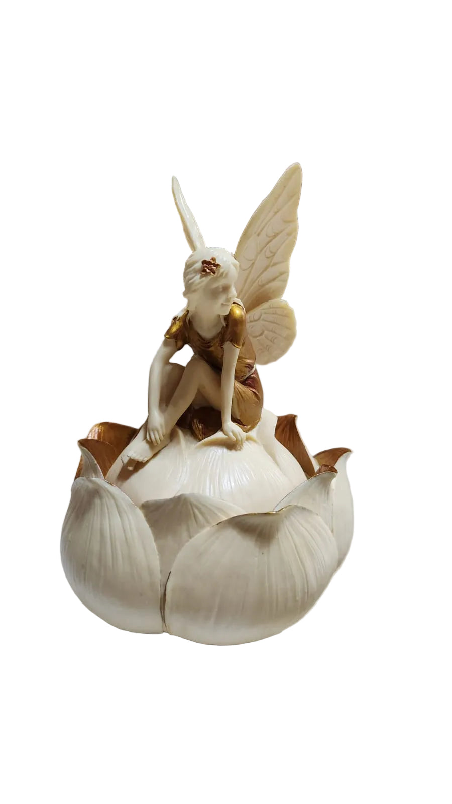 Vintage Art Nouveaux Veronese Design Pacific Giftware Golden Fairy Trinket Box