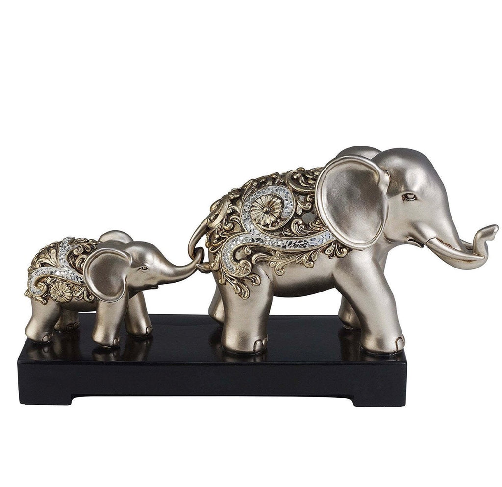 Elephant With Baby Decorative Piece