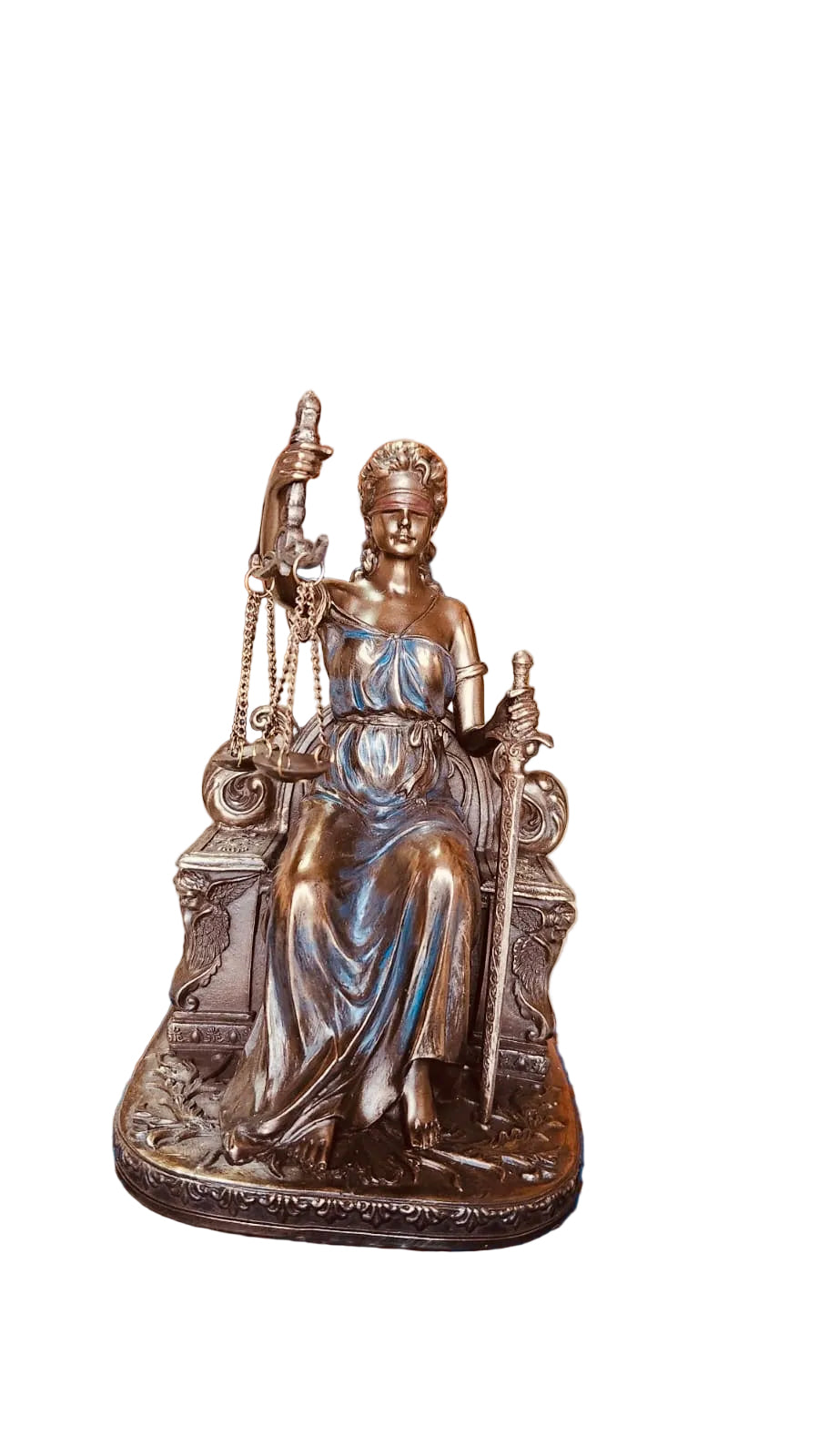 Sitting Lady Justice Bronze Sculpture