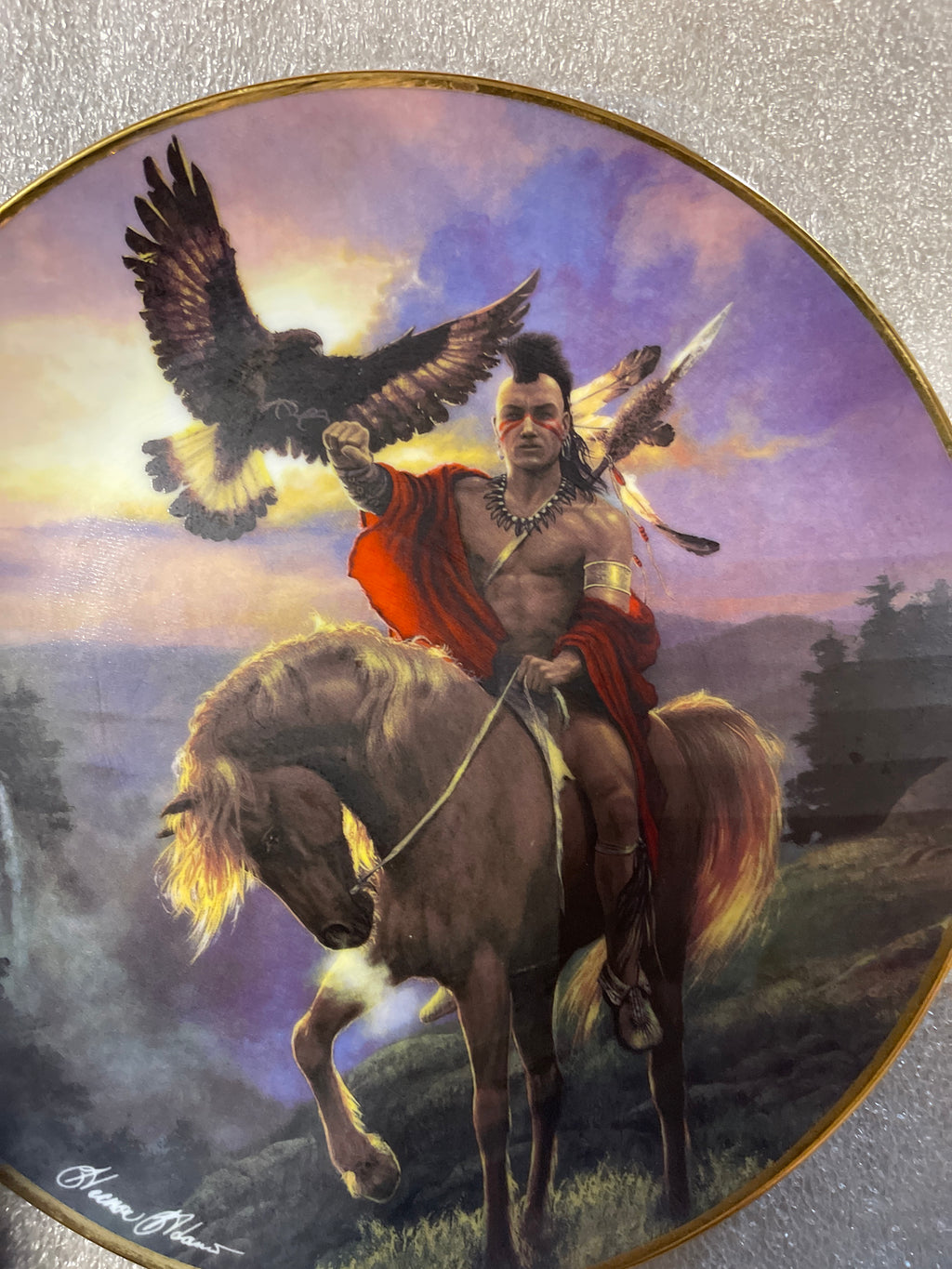 Native American Plate Spirit Of The East Wind Franklin Mint