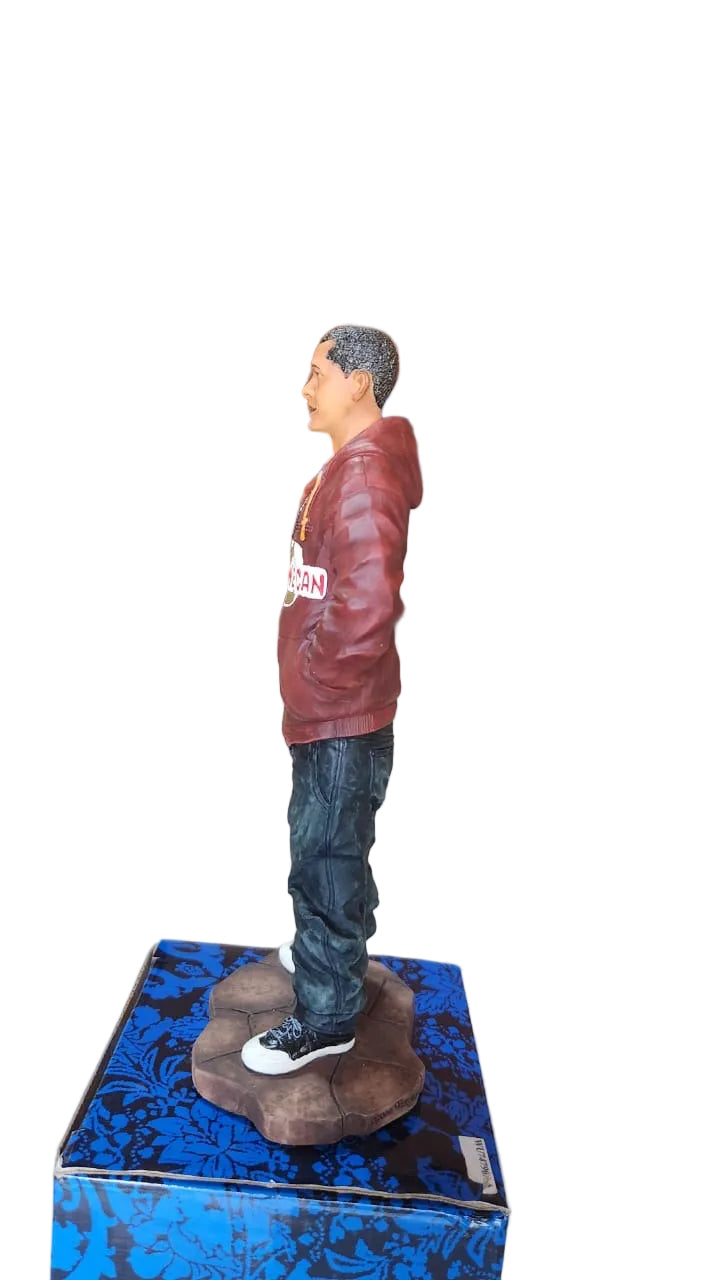 President Obama in sportswear sculpture