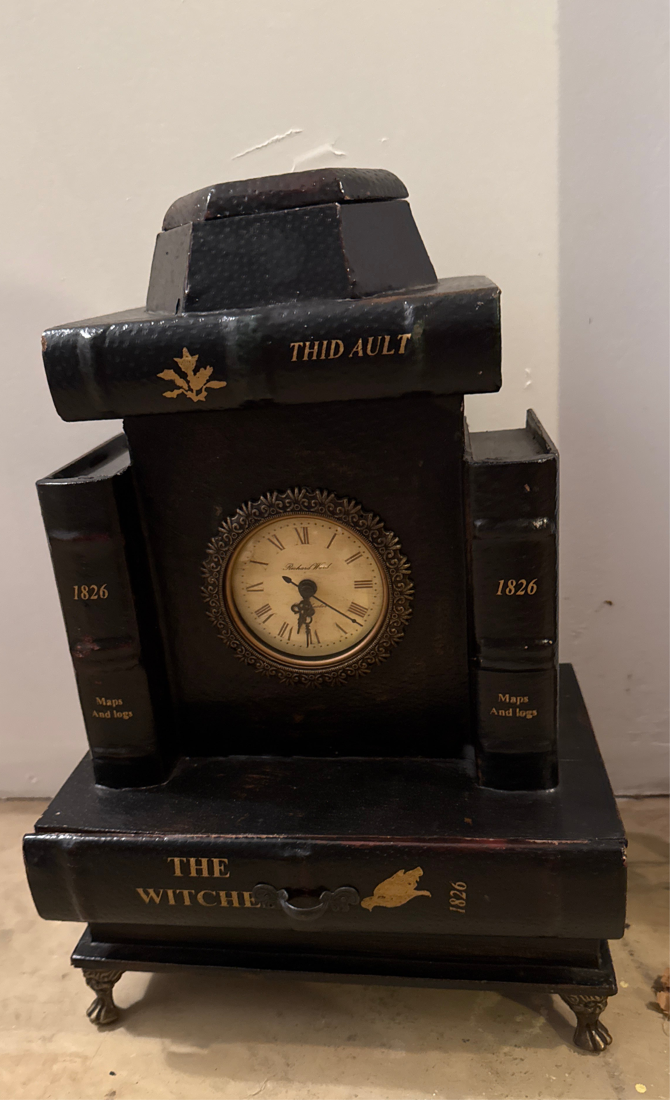 Antic Unique Clock With Biden Space