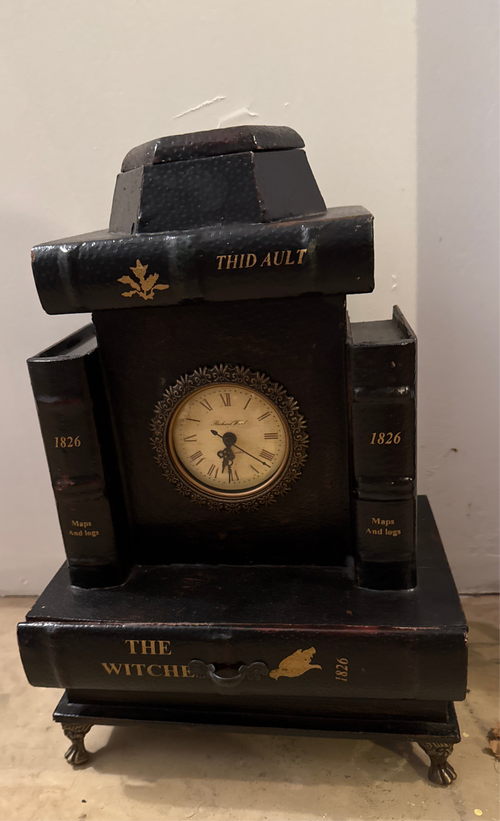 Antic Unique Clock With Biden Space
