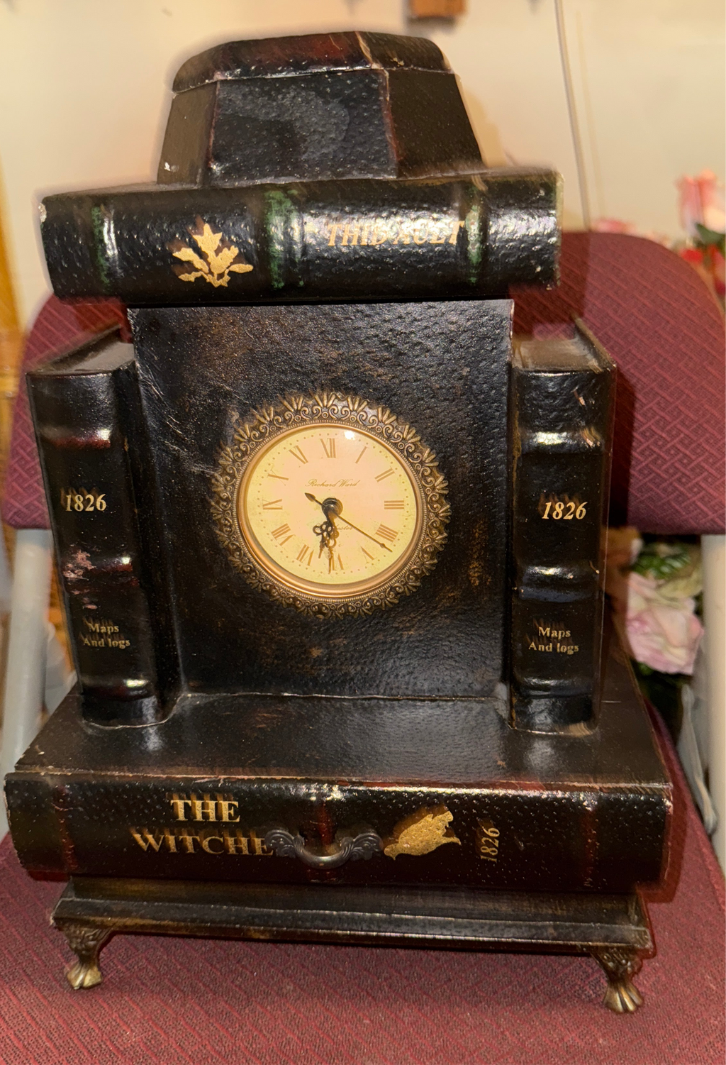 Antic Unique Clock With Biden Space