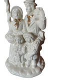 Christmas Celebration, Family Of 4 Ceramic Sculpture