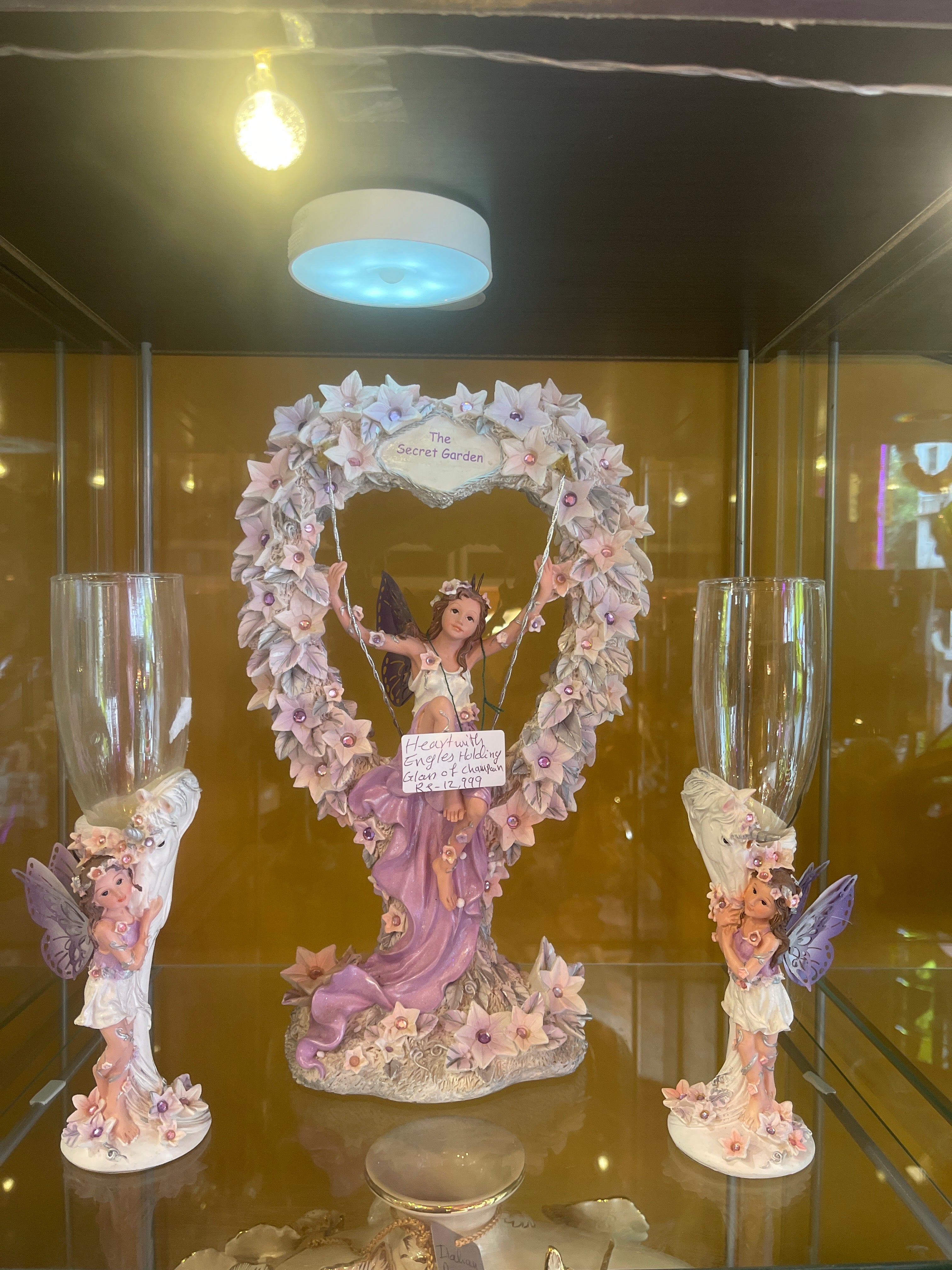 Heart With Angles Holding glasses’s of champagne