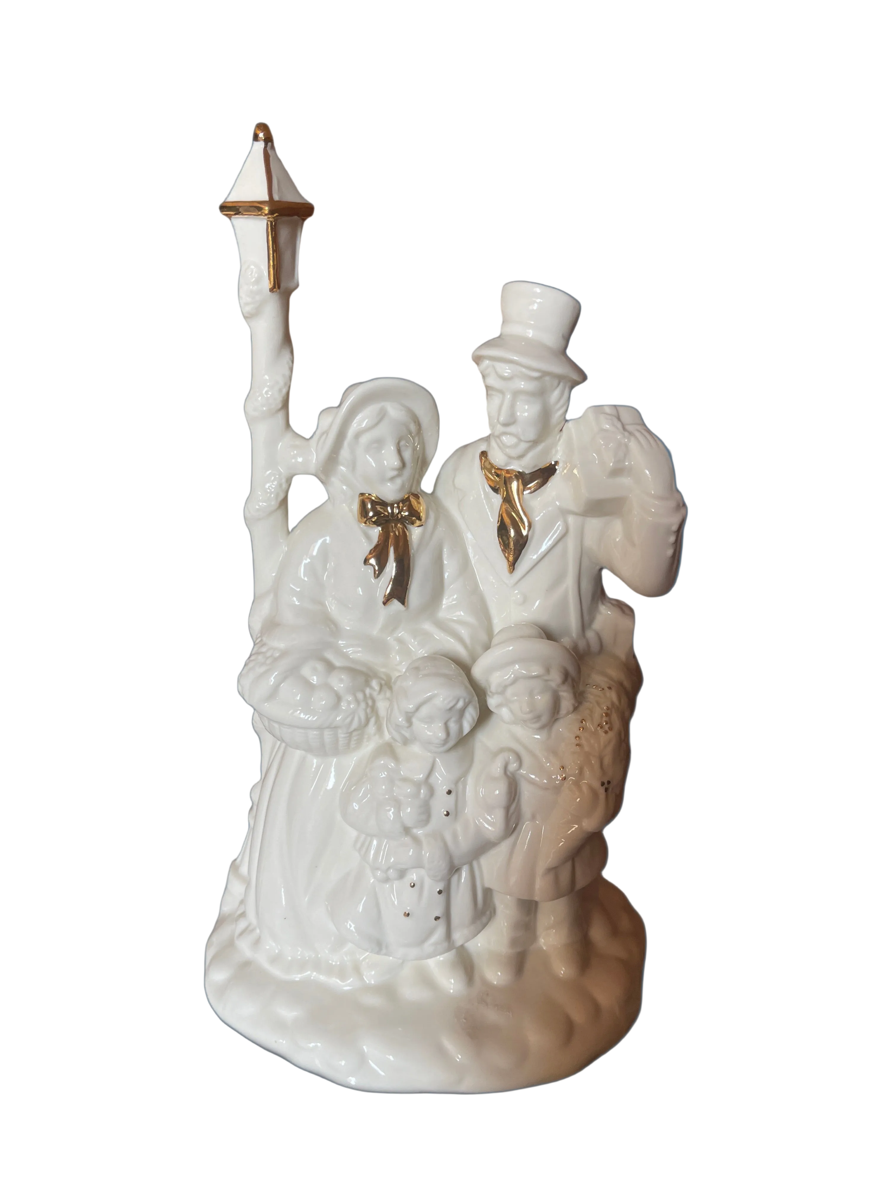 Christmas Celebration, Family Of 4 Ceramic Sculpture