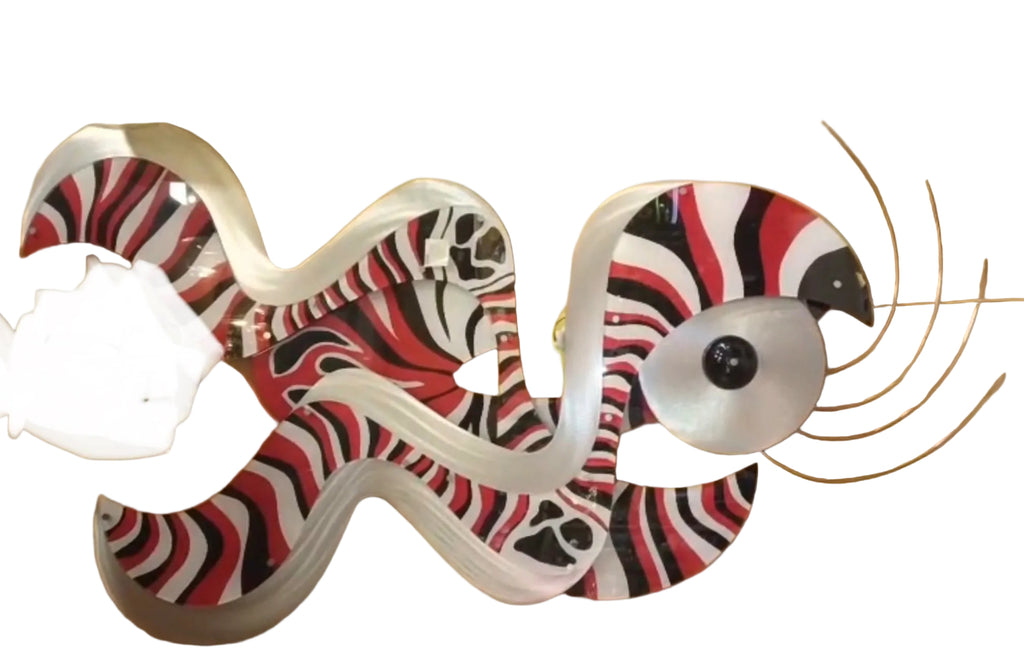 Haziza Red And Black Zebra born Wall Art
