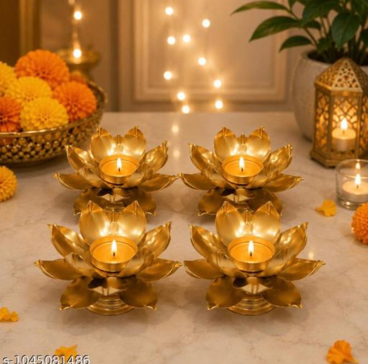 Lotus flower candlelight holder