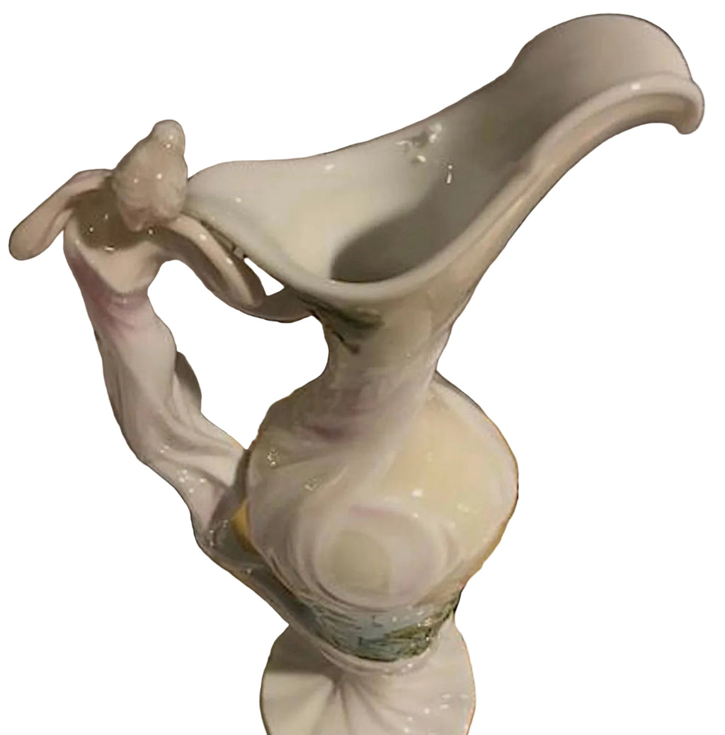 Unicorn Studio find porcelain Vase with a woman’s sculpture