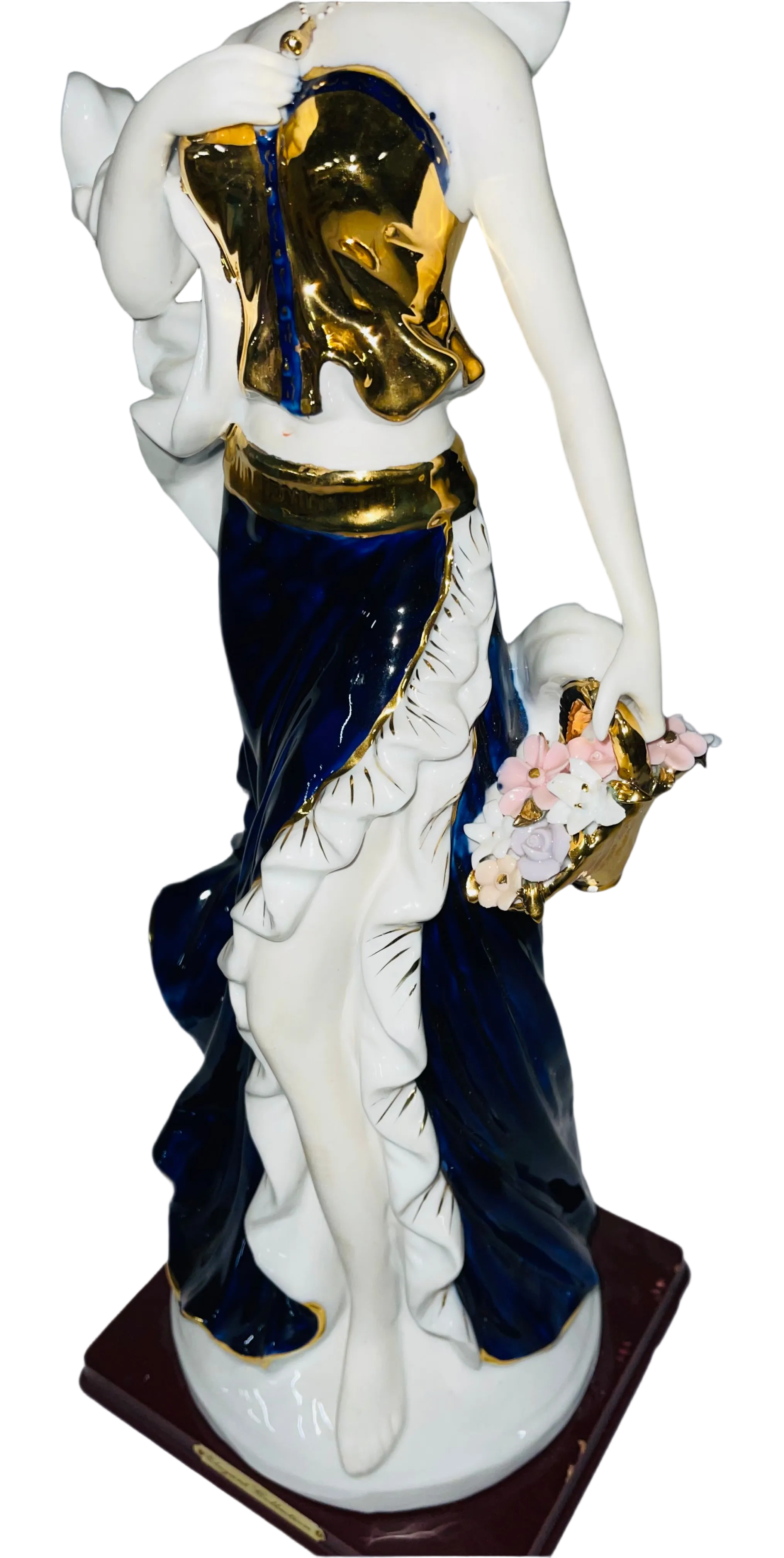 Fine Porcelain Flower Girl In Blue figure