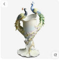 Porcelain Vase 2 peacock holding