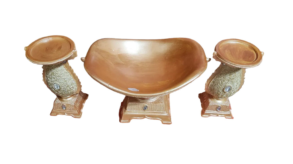 Candle holder and a fruit bowl 3 pc set