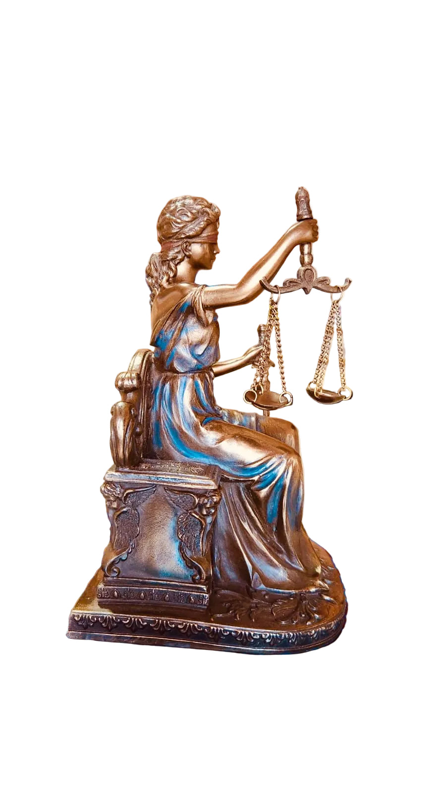 Sitting Lady Justice Bronze Sculpture