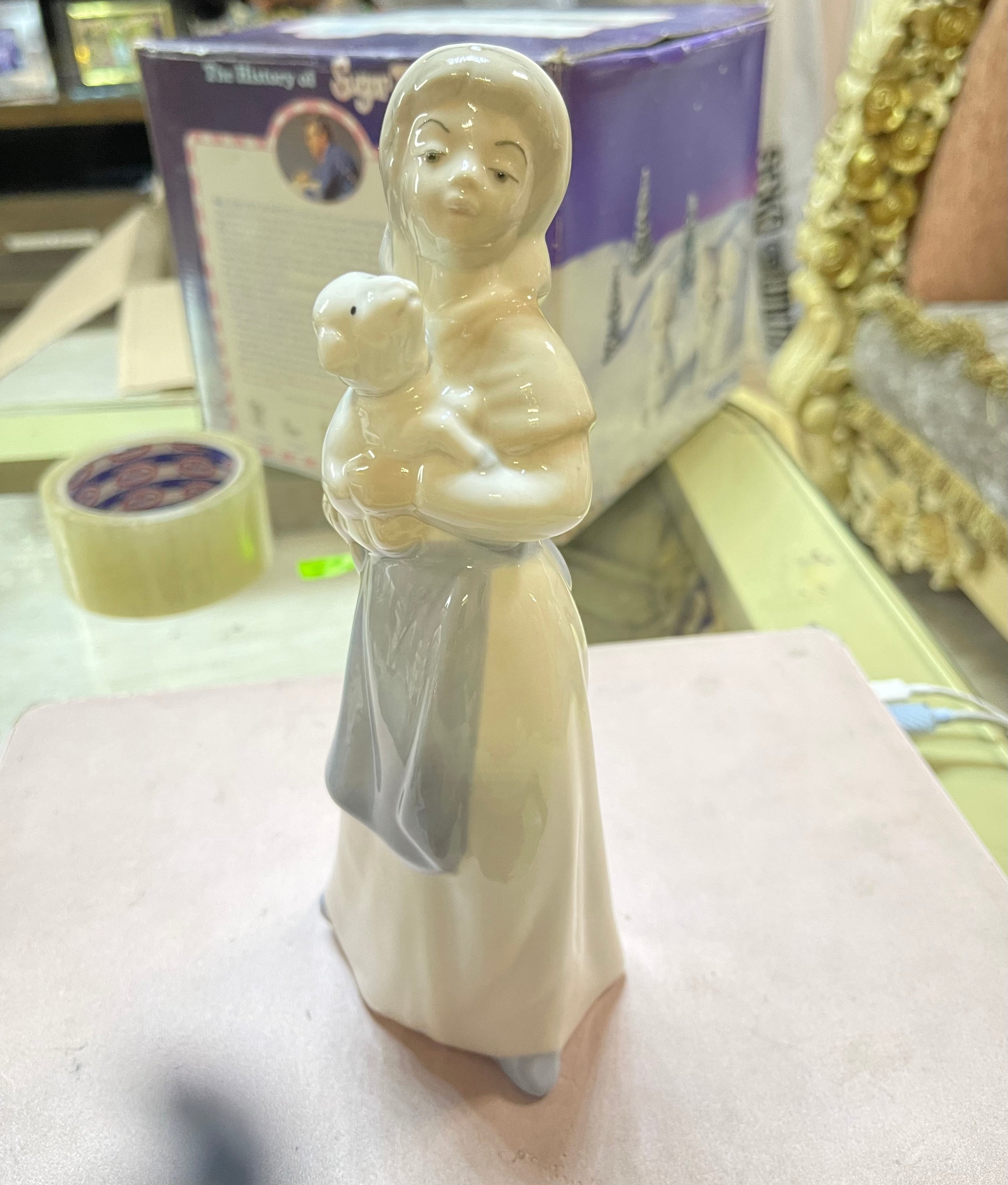 Lladro Women with baby goat