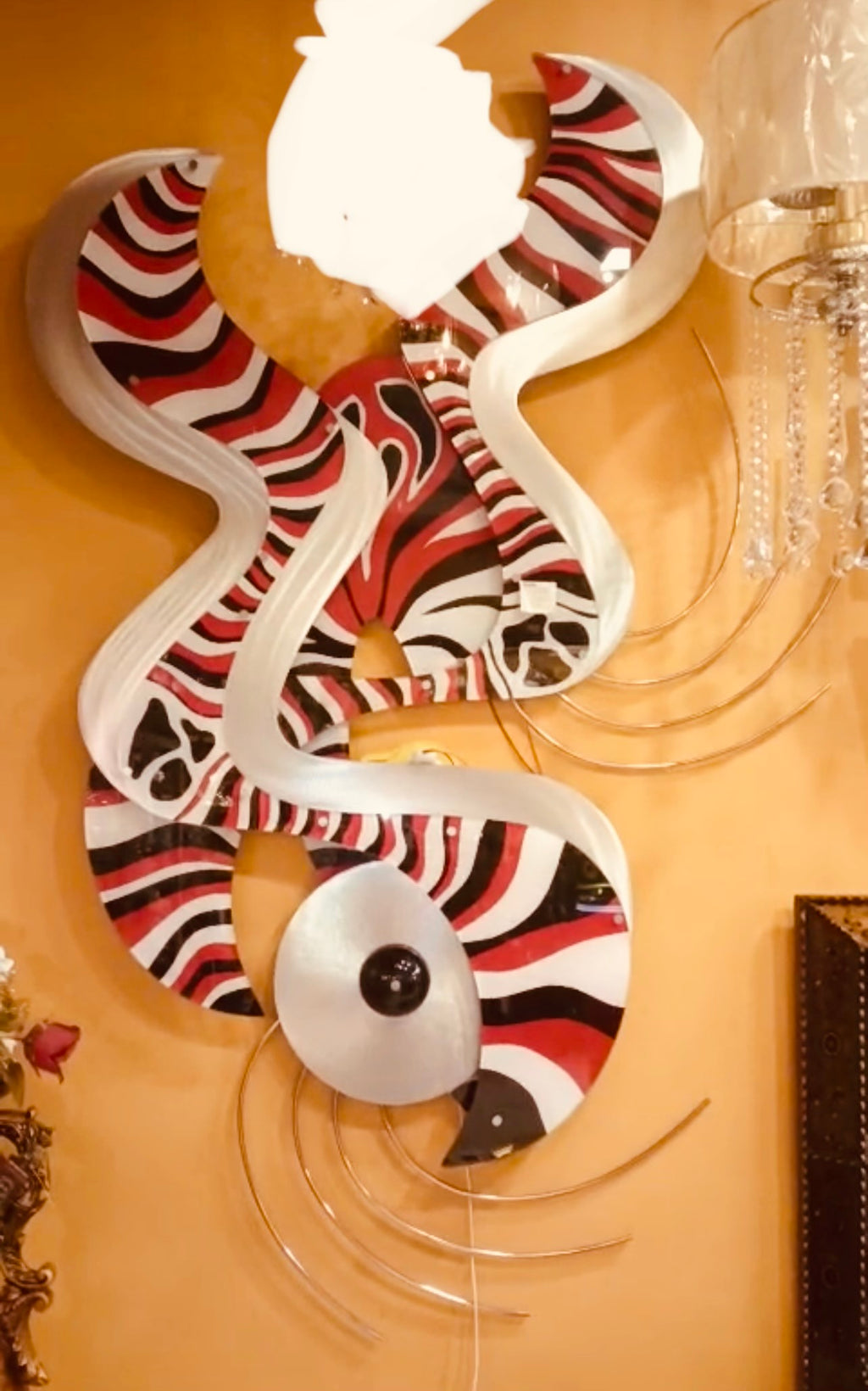 Haziza Red And Black Zebra born Wall Art