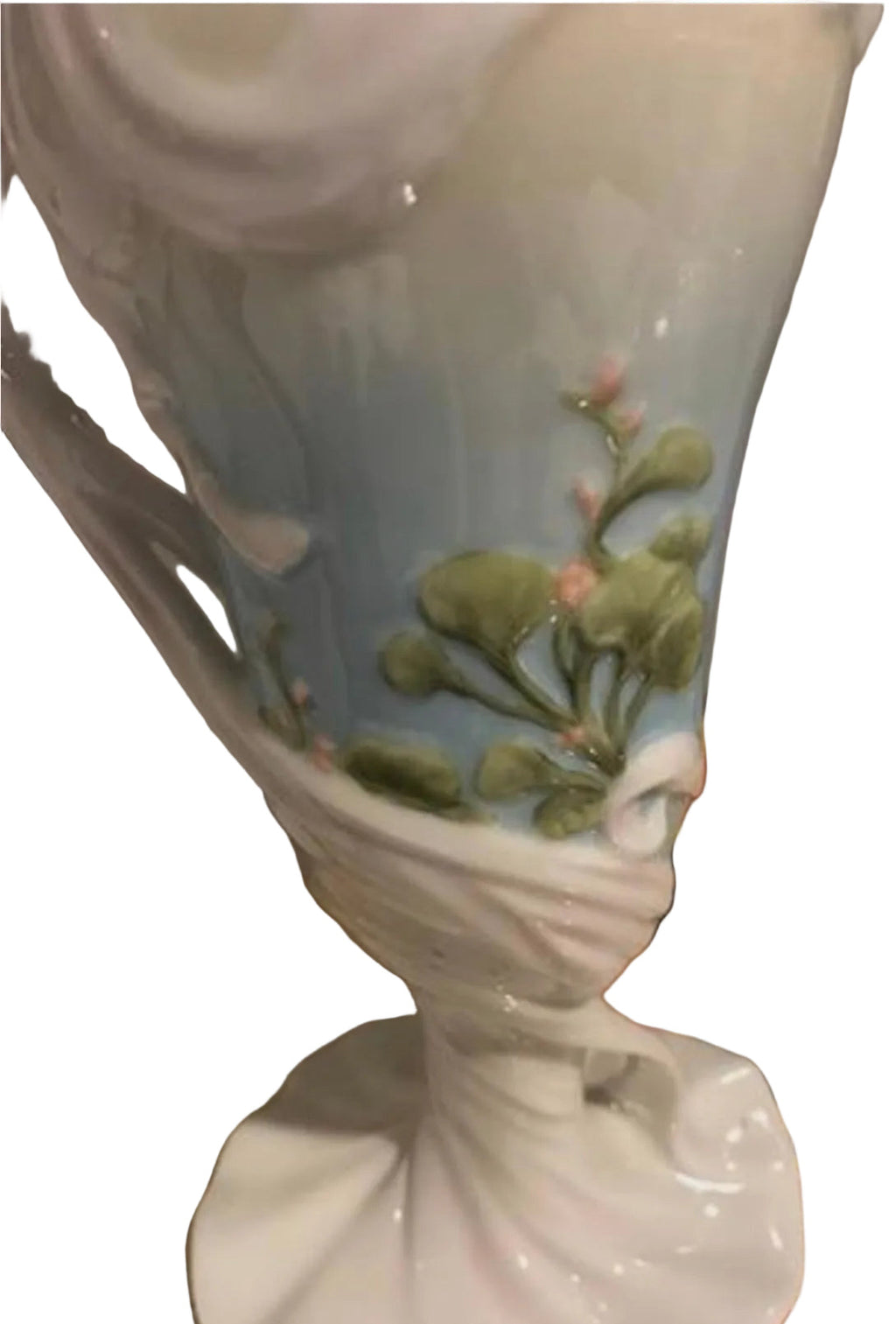 Unicorn Studio find porcelain Vase with a woman’s sculpture
