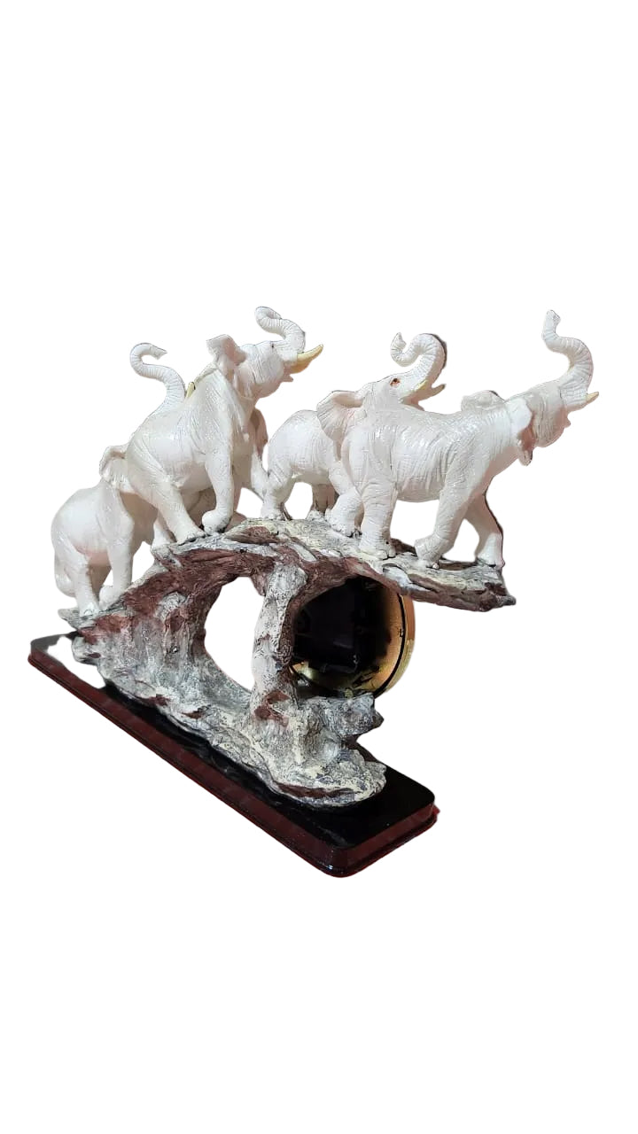 Elephant Family Table Clock