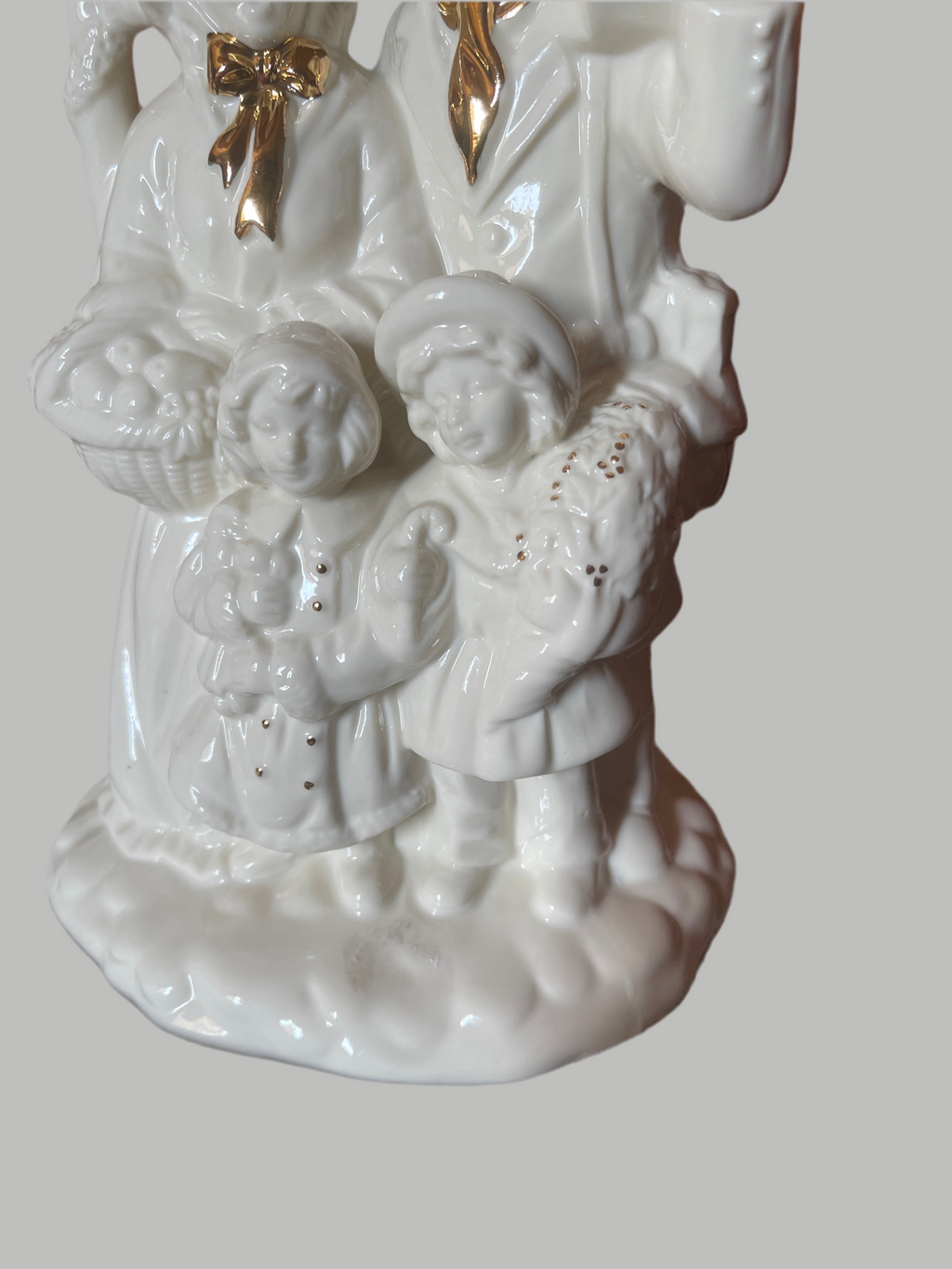 Christmas Celebration, Family Of 4 Ceramic Sculpture