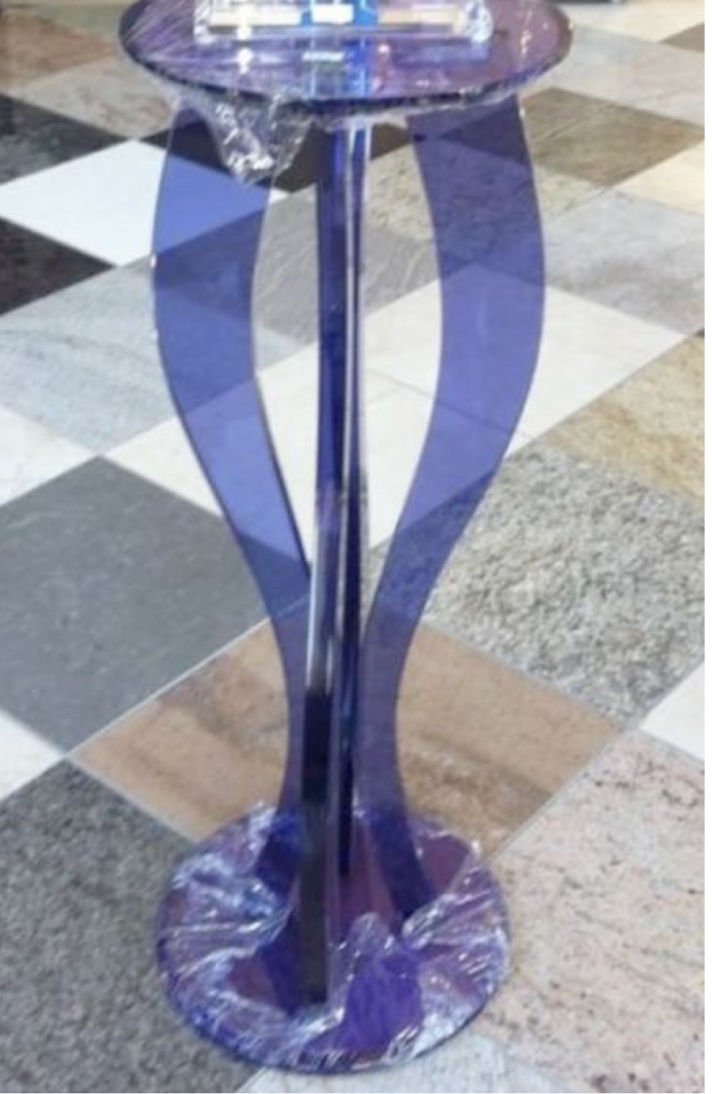 Acrylic Pedestal Stand By Shlomi Haziza 36"Hx12"Lx16"W
