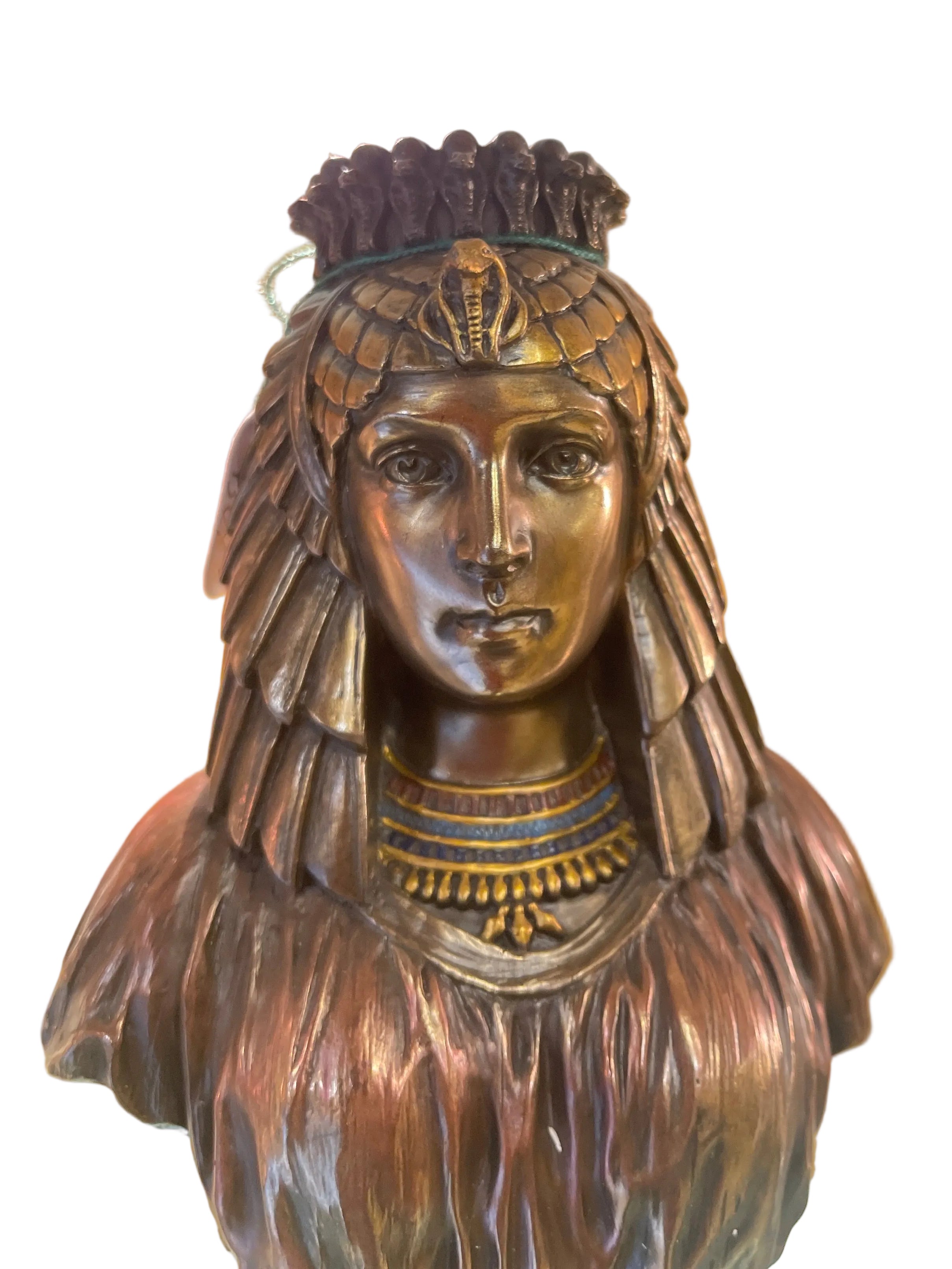 Egyptian, Queen Leo Patra, bronze Statue