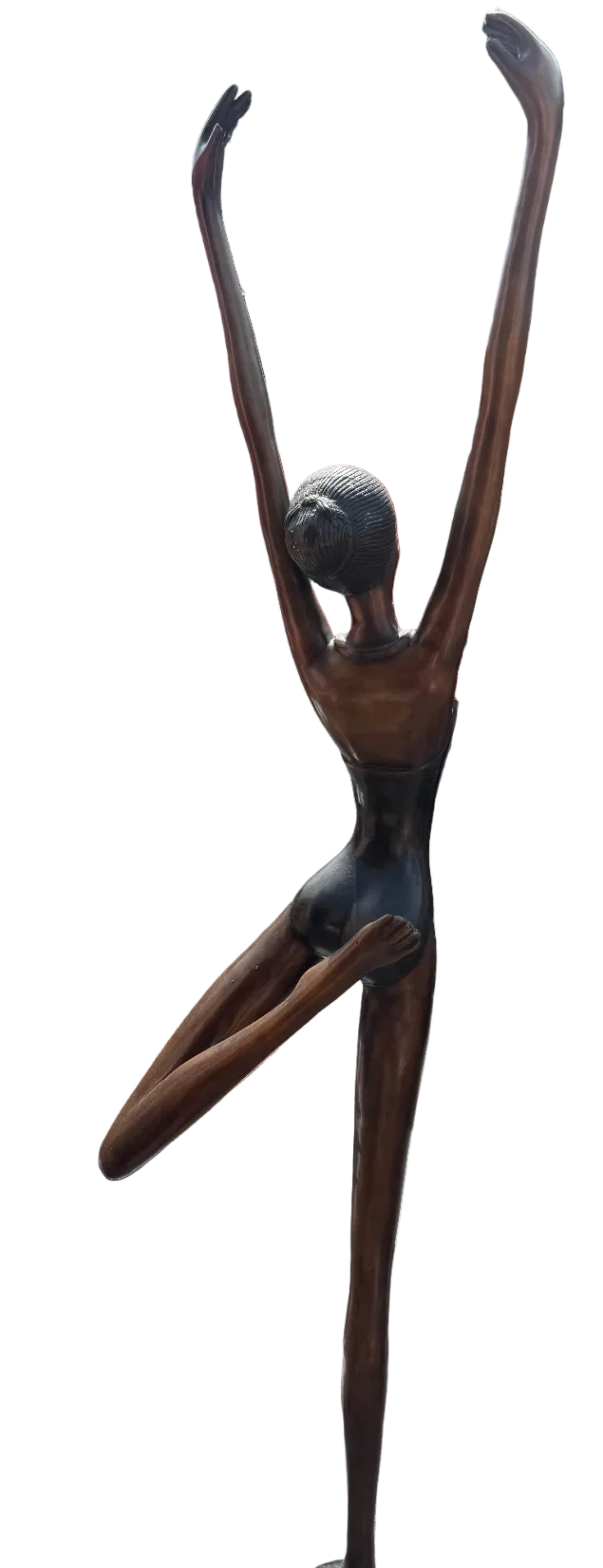 A Large And Beautiful Bronze Sculpture Depicting A Ballet Dancer Captured In A Graceful Pose