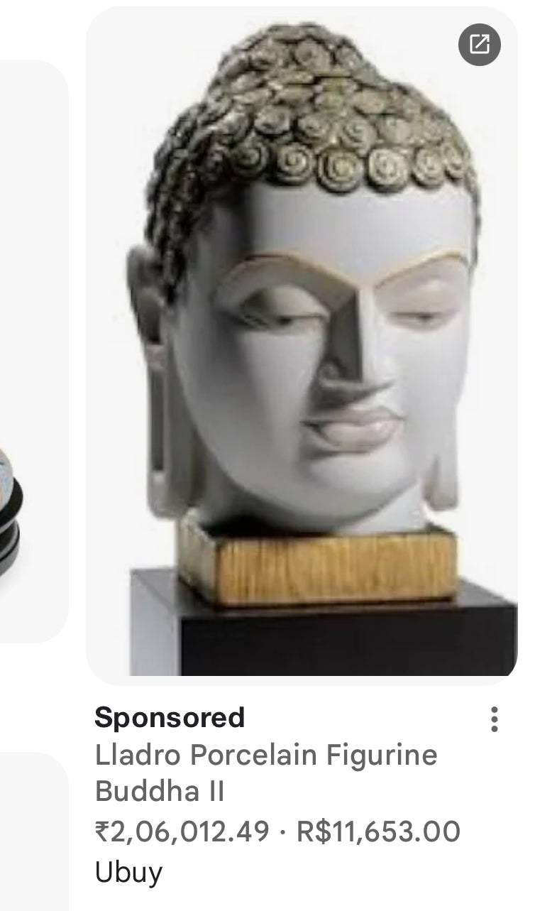 Lladro Porcelain Figurine Buddha lI