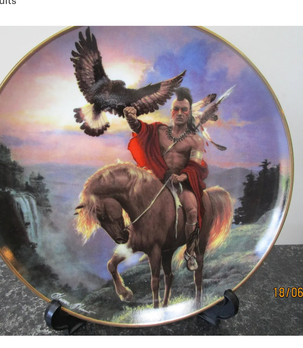 Native American Plate Spirit Of The East Wind Franklin Mint