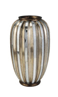 Metallic And Mirror Look Decorative Vase 13''H