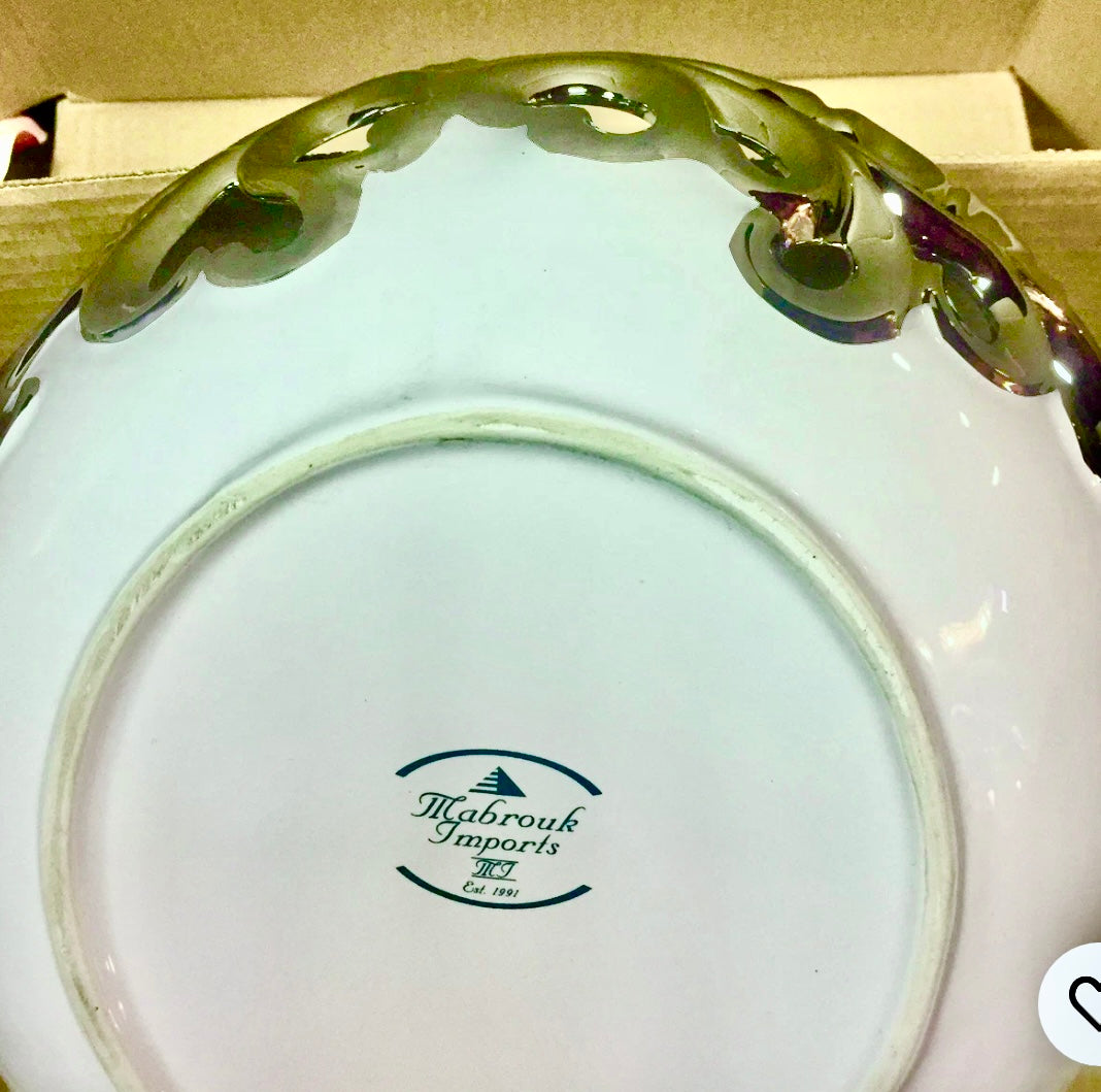 Fancy Serving Bowl By Mabrouk Imports