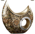 NIB Crescent Shaped Golden Vase Judy Sha Ok Lighting OK-4238-V1
