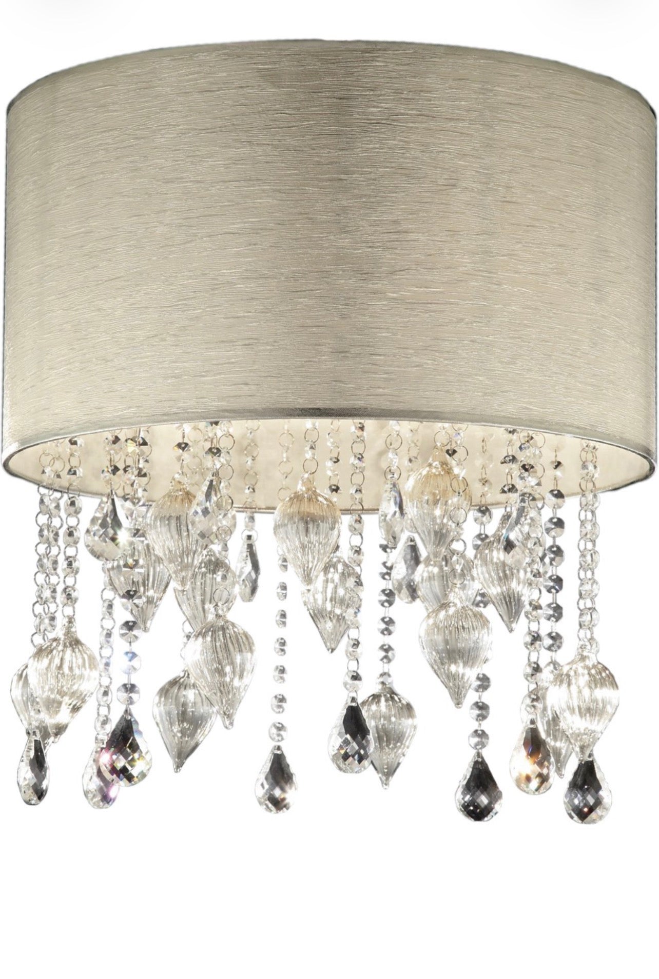 Luxury Drape Crystal Gold Peach Ceiling Lamp -Ok Lighting 5125H