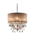 Ceiling Lamp Antique Brass Rosie Crystal