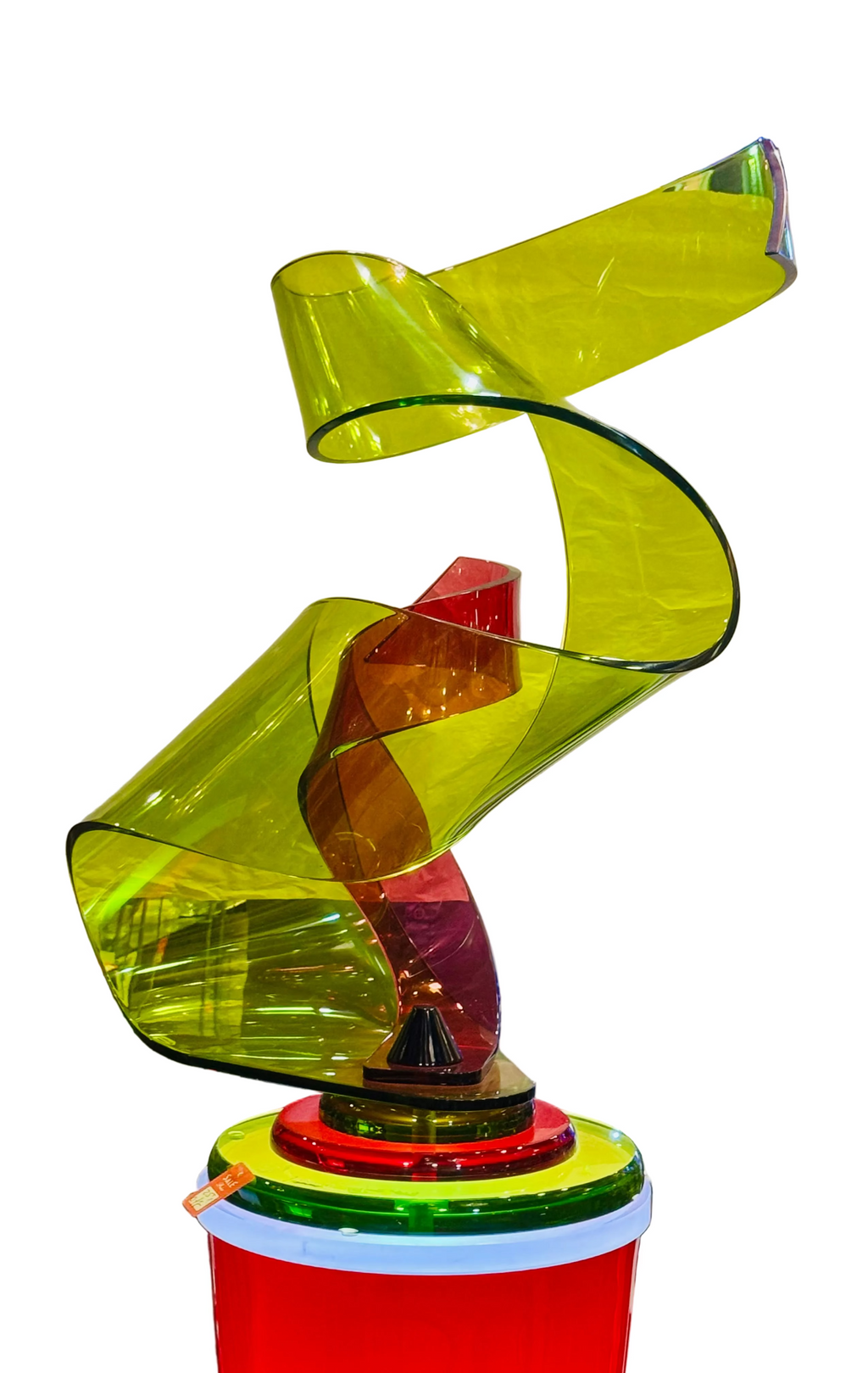 Red Lighted Pedestal By  Shlomi Haziza