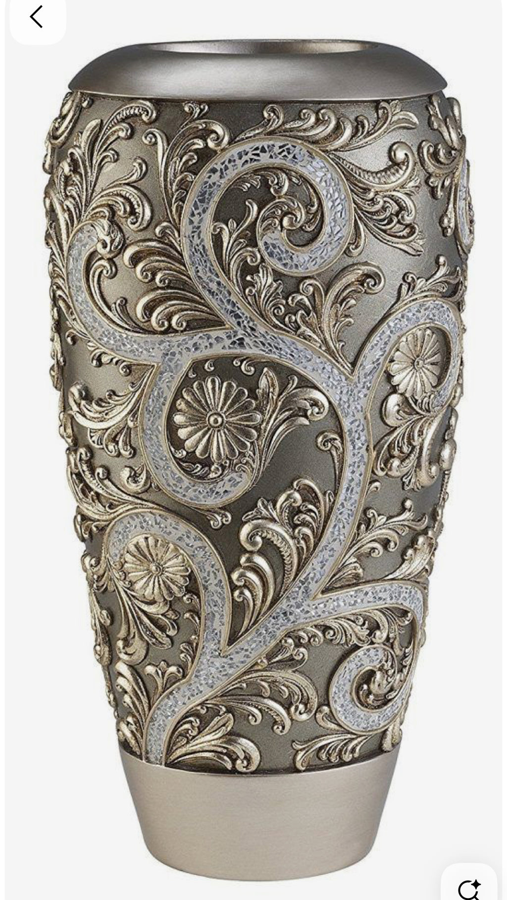Elegant Silver Vine Design Decorative 5 Pc Set Ok 4232
