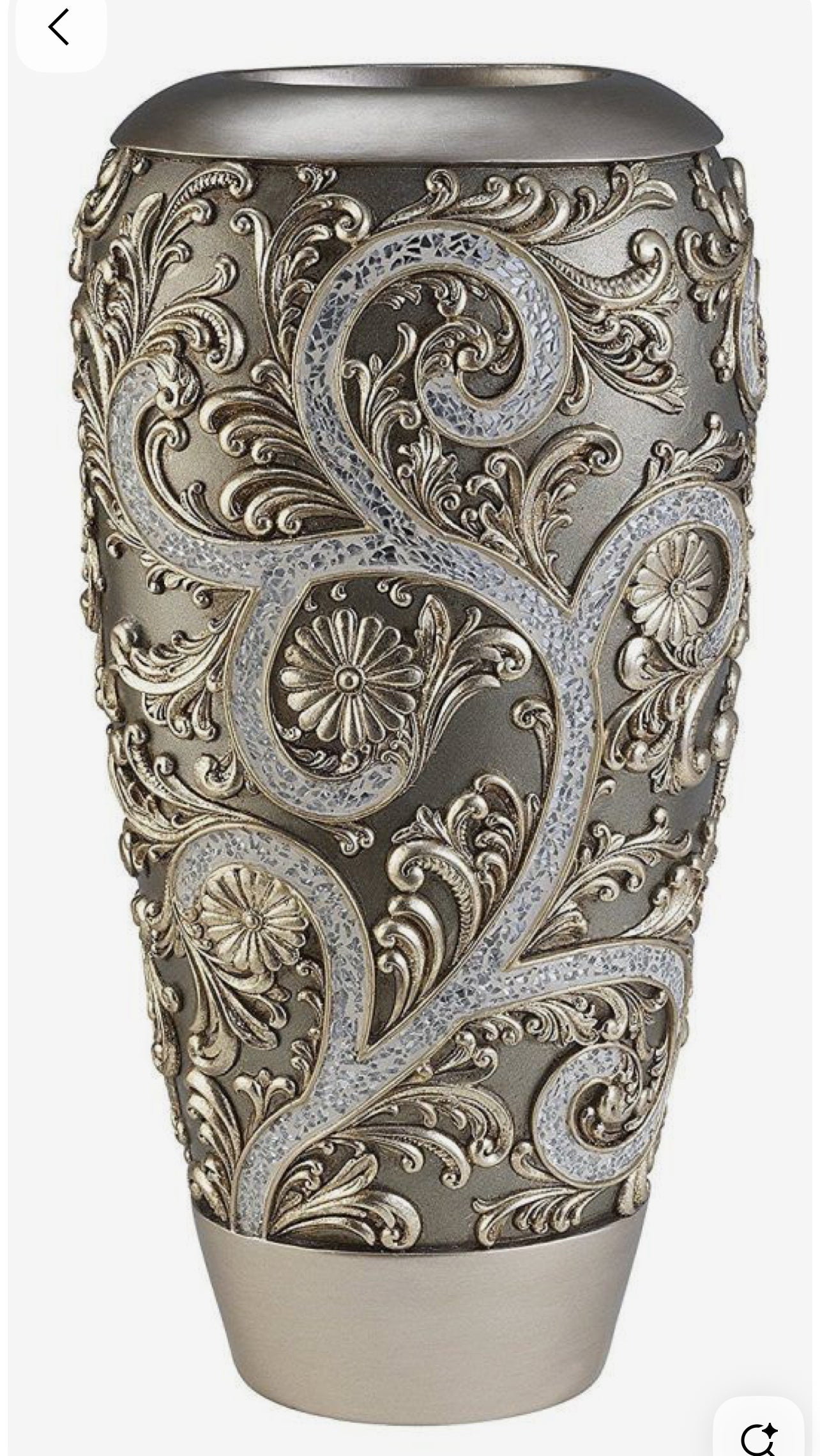 Elegant Silver Vine Design Decorative 5 Pc Set Ok 4232